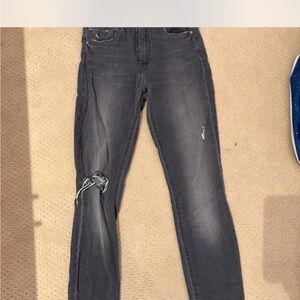 MOTHER Charcoal Skinny Jeans